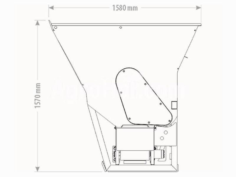 FK Machinery FK-BEDDINGBUCKET-UNI / Einstreugerät Universal 120-220 cm
