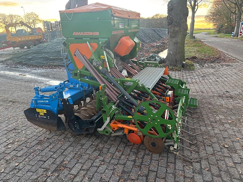 Amazone Rabe corvus met Amazone ADP 303 special zaaimachine