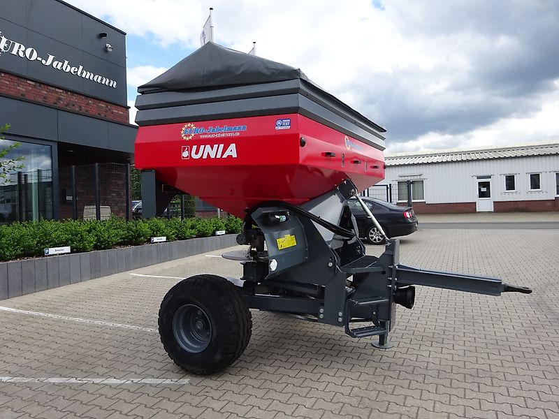 Unia 2-Scheiben Düngerstreuer mit Fahrgestell, MXL 3000, NEU, Streubreite bis 36 m, 3000 Ltr. Behälter