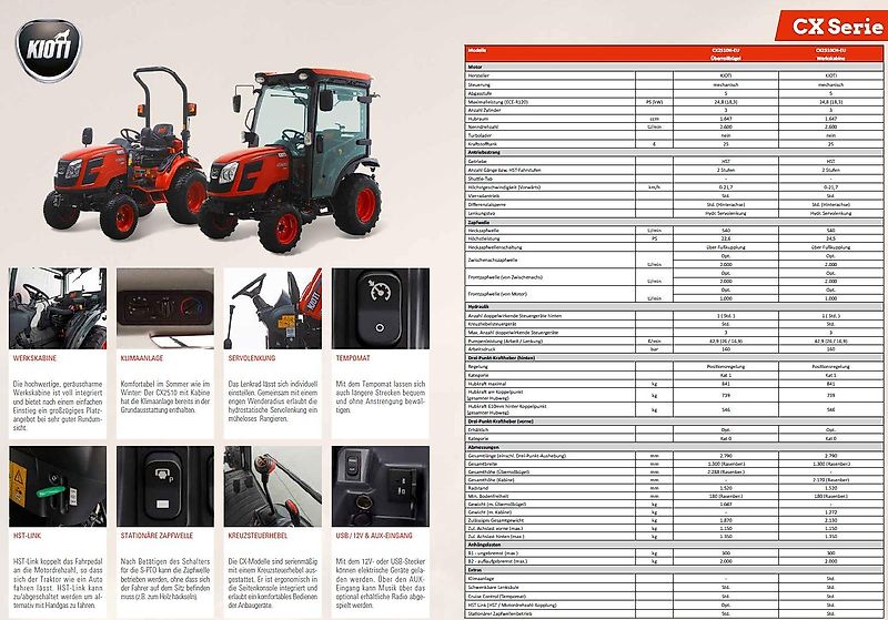 Kioti CX2510CH - 7 Jahre oder 5000 Bh Garantie !!!