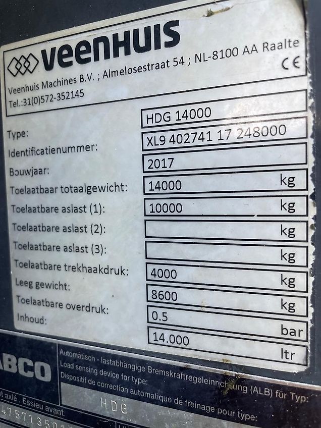 Veenhuis HDG Premiumline 14.000