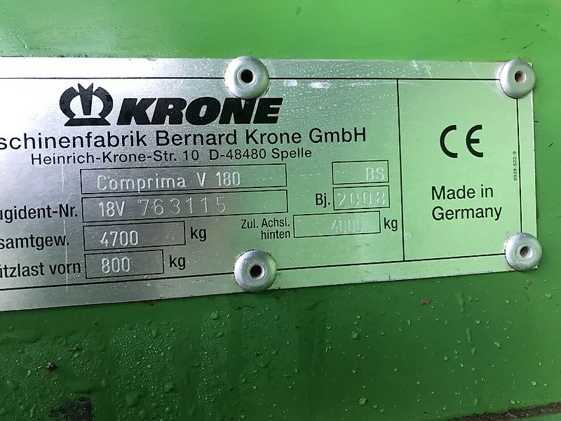 Krone Comprima V 180 XC